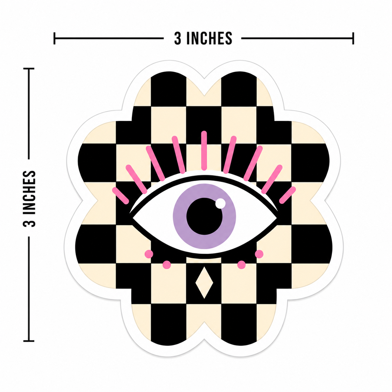 Checkered Charm Evil Eye