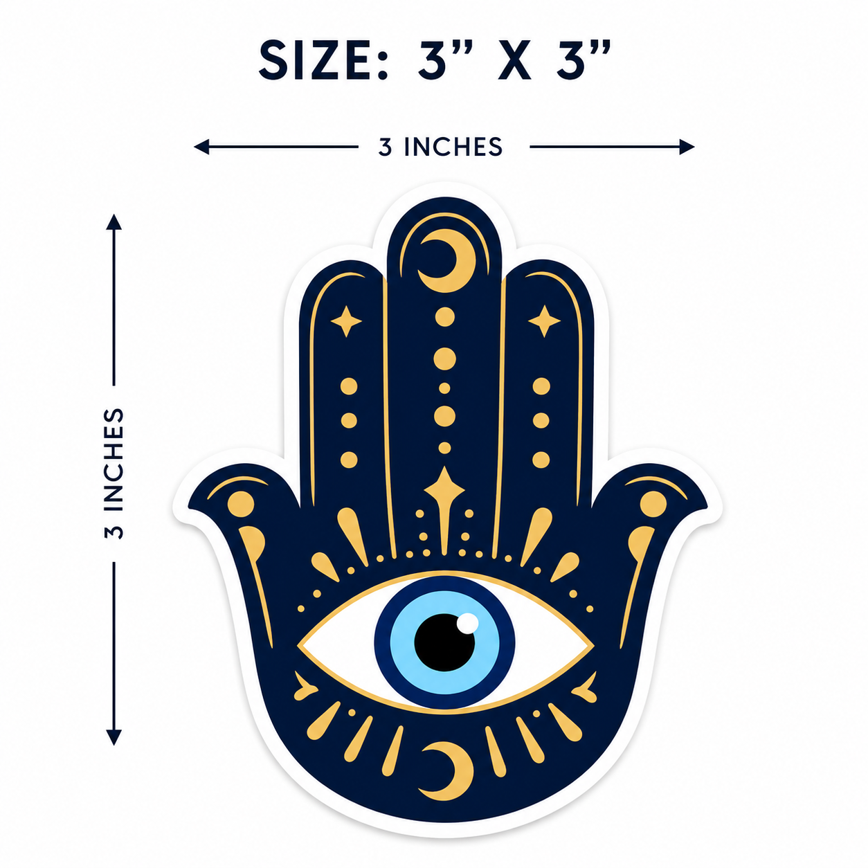 Hamsa Evil Eye Sticker