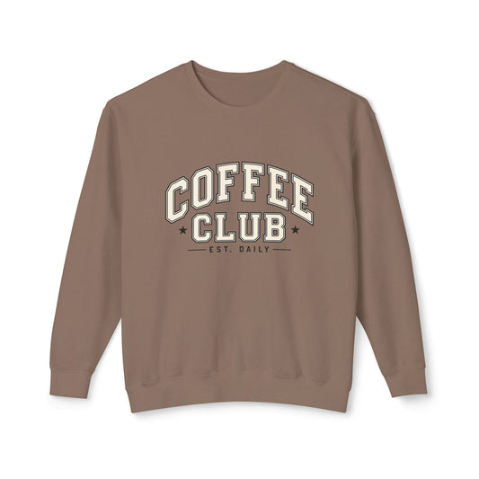 Coffee Club Sweatshirt, Comfort Colors Crewneck, Coffee Lover Gift for Her, Oversized Cozy Sweatshirt Fall, teacher appreciation gift