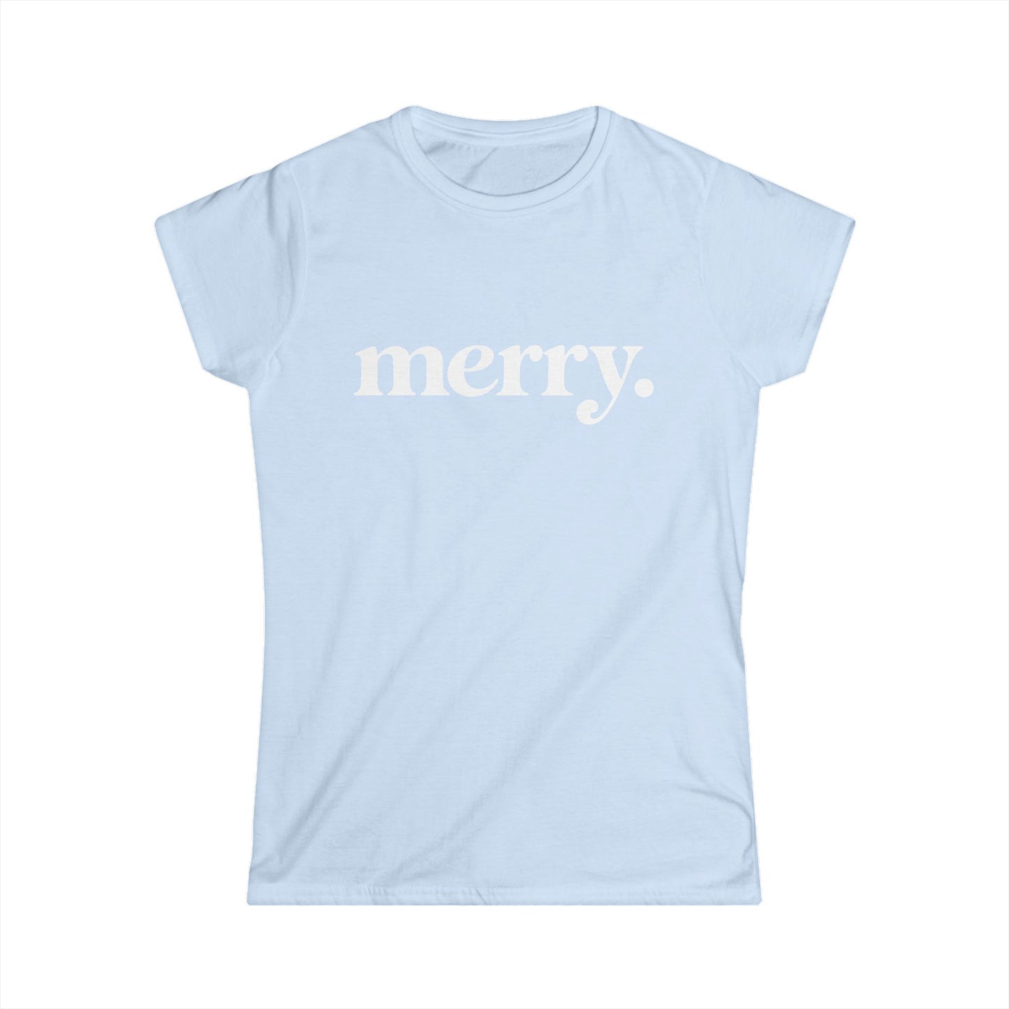 Merry Shirt Women, Minimalist Christmas T Shirt, Cute Holiday Tee, Red Xmas Shirt, Christmas Gift for Her, Simple Retro Merry Top