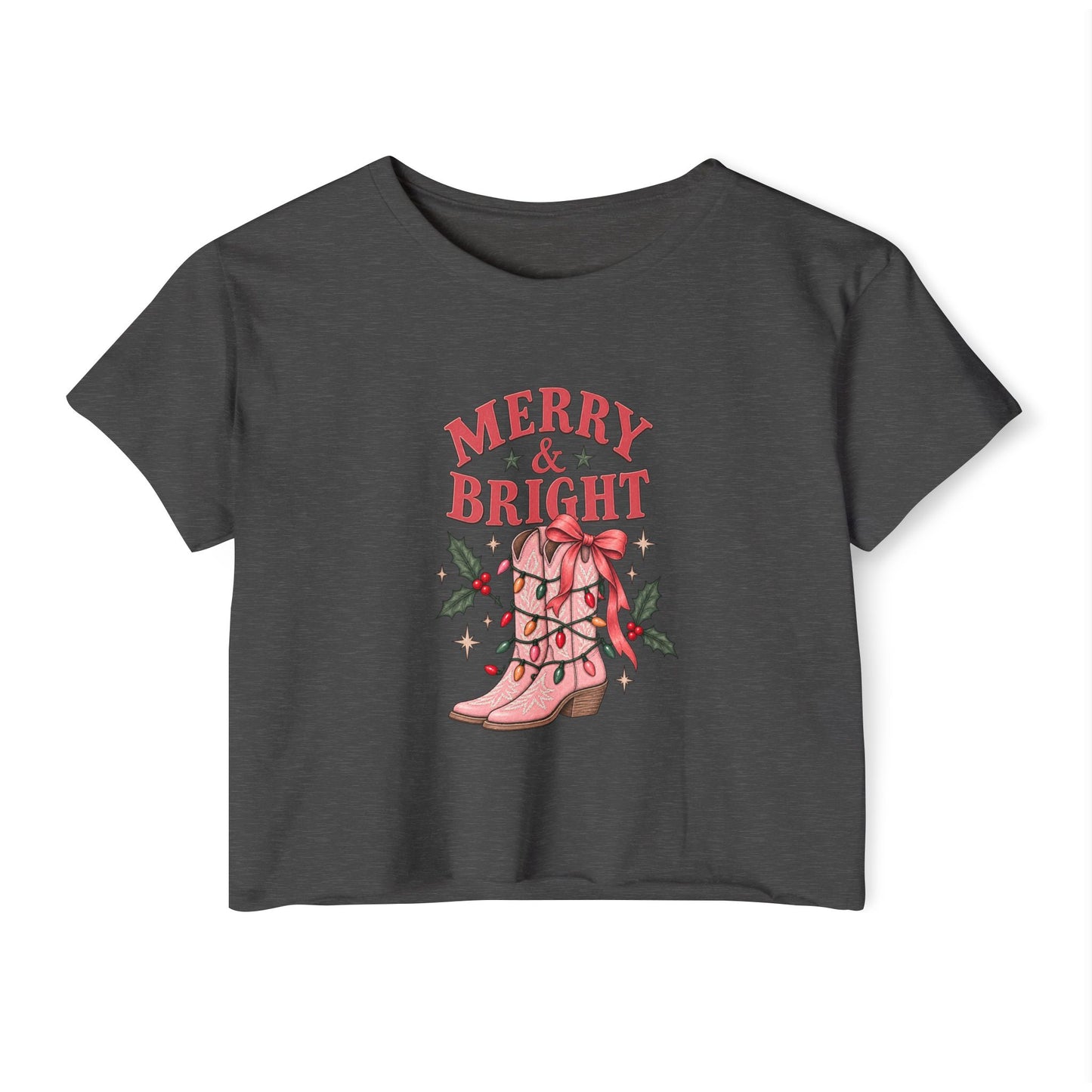 Merry and Bright Cropped Tee