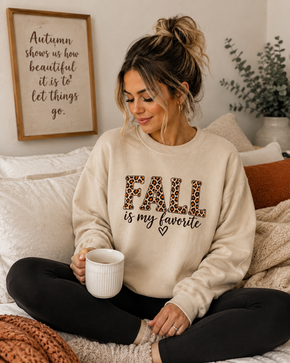 Fall Is My Favorite Leopard Print Sweatshirt