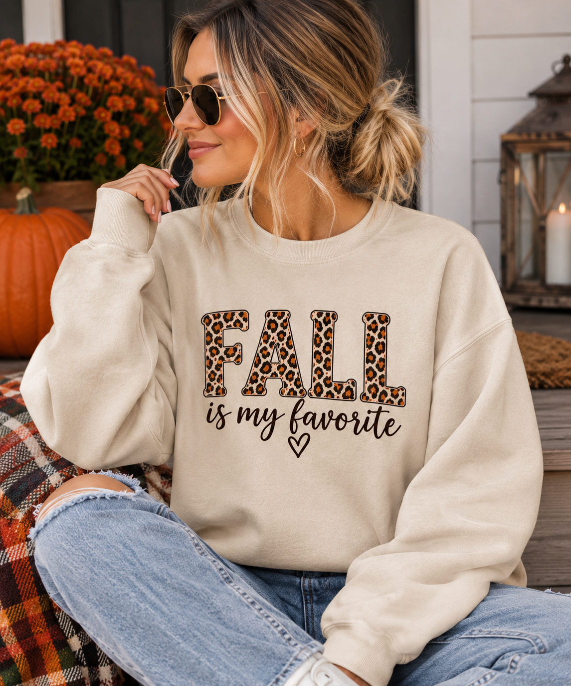 Fall Is My Favorite Leopard Print Sweatshirt