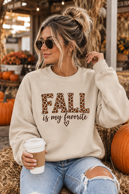 Fall Is My Favorite Leopard Print Sweatshirt
