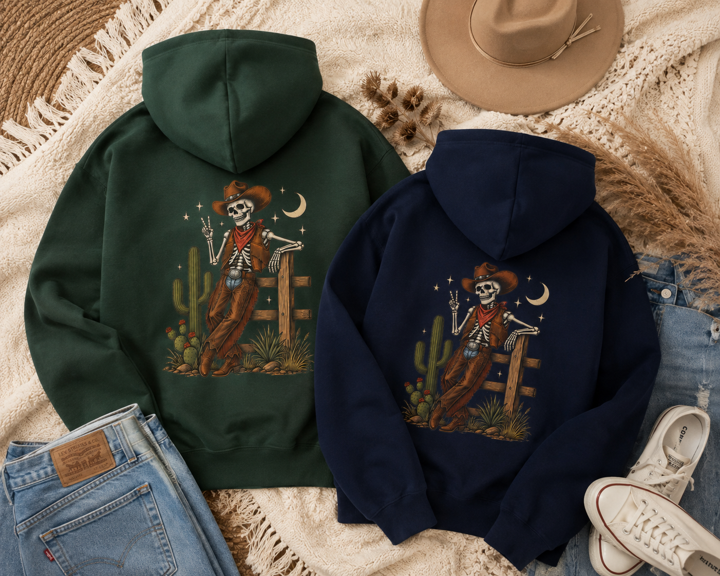 Skeleton Cowboy Hoodie