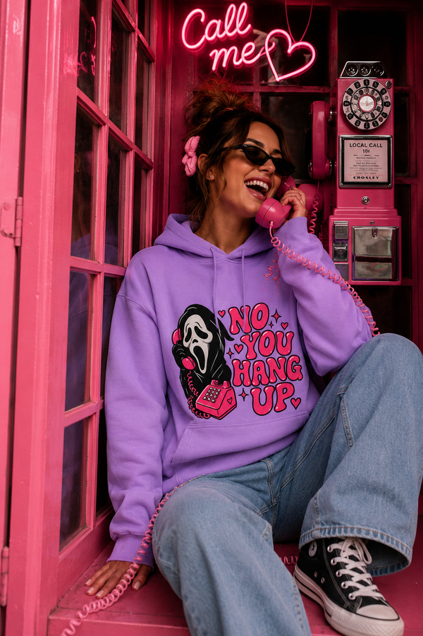 No, You Hang Up Hoodie – Retro Rotary Phone Hoodie