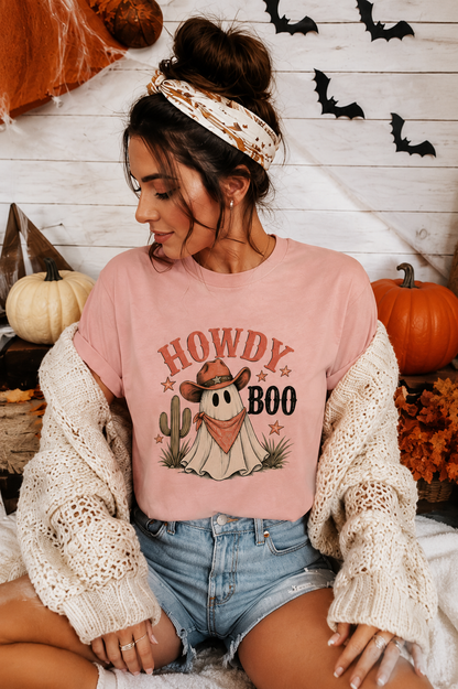 Howdy Boo Ghost Cowboy Tee