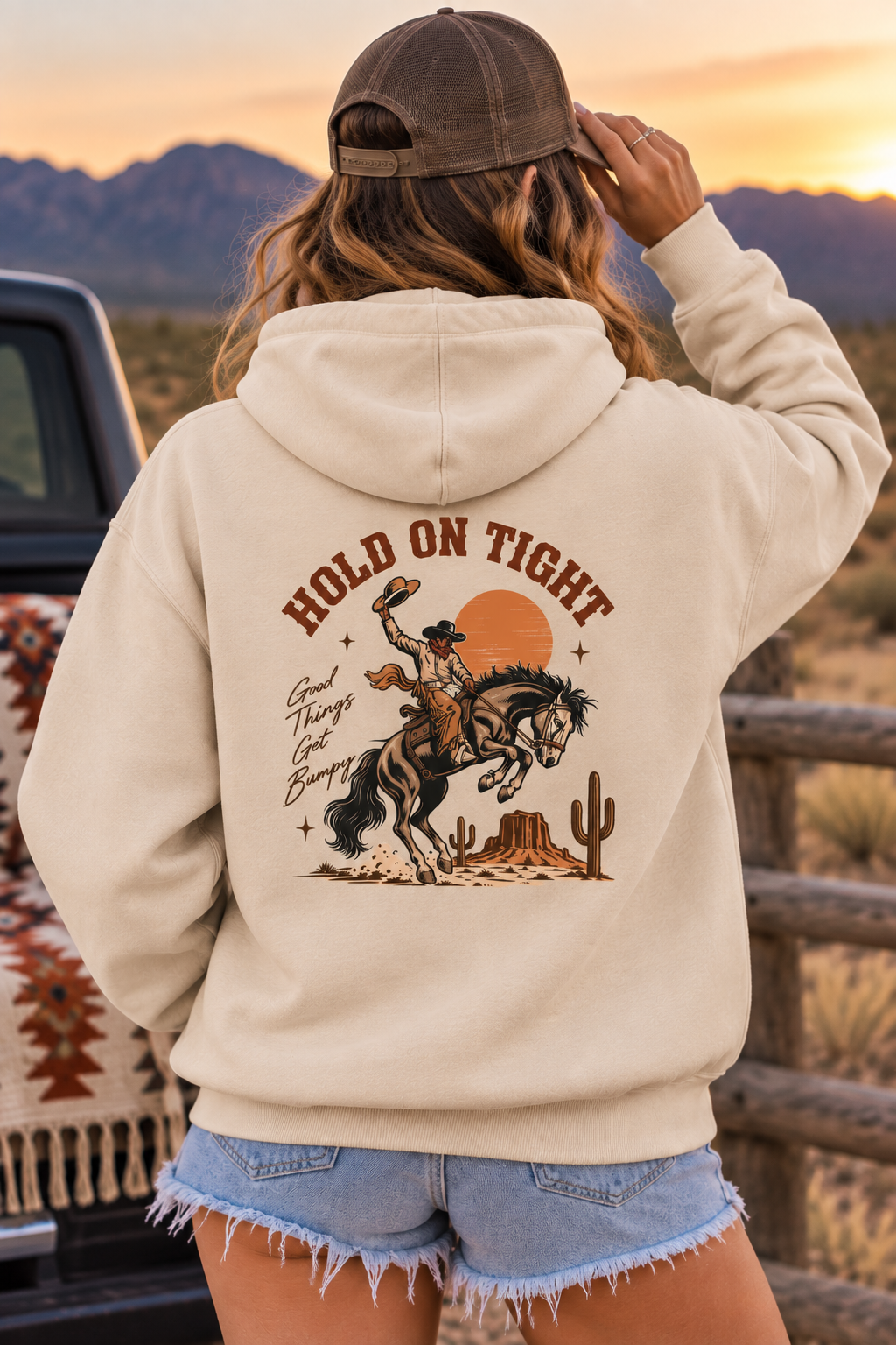Hold On Tight Western Sweatshirt