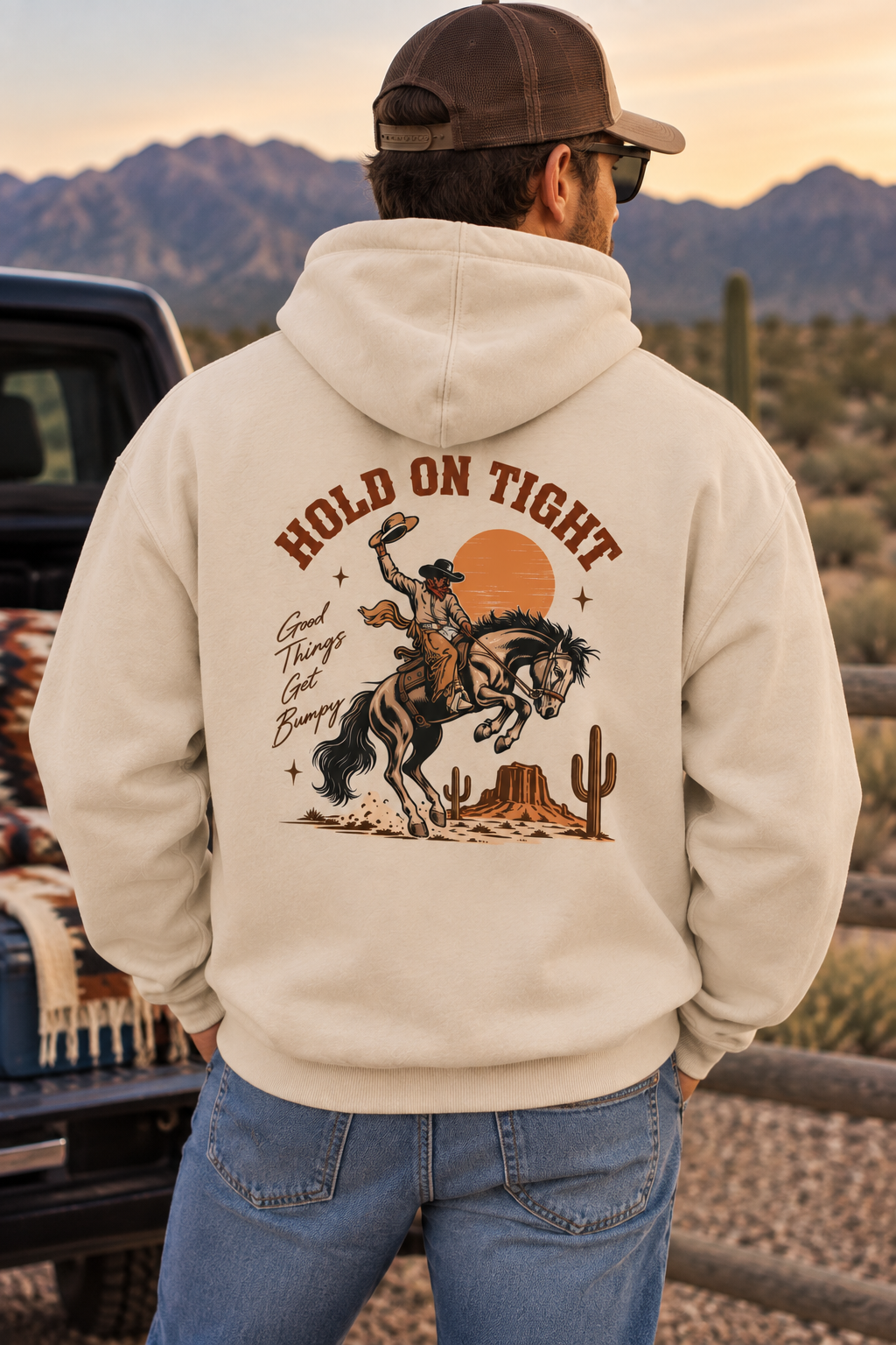 Hold On Tight Western Sweatshirt