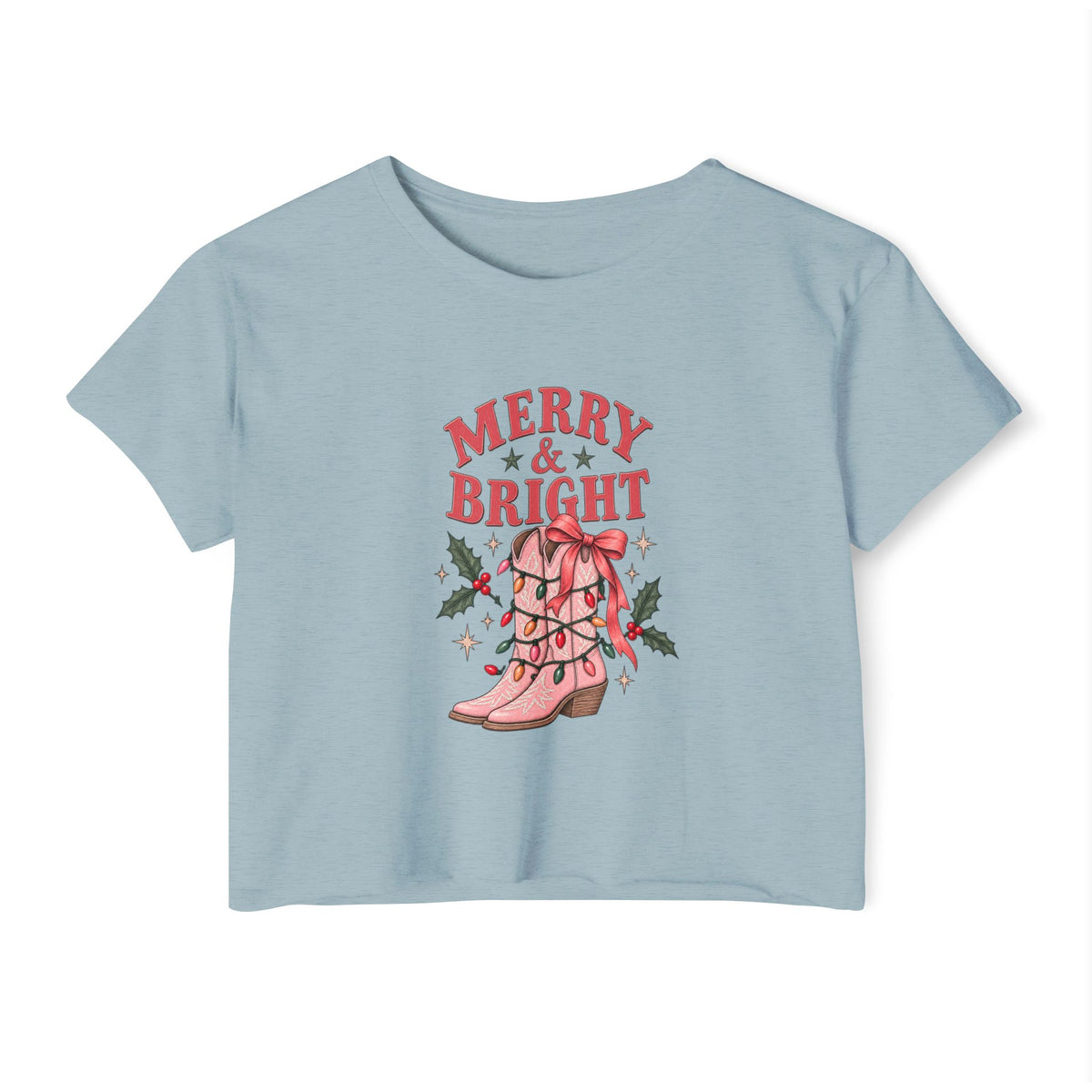 Merry and Bright Cropped Tee