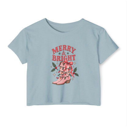Merry and Bright Cropped Tee