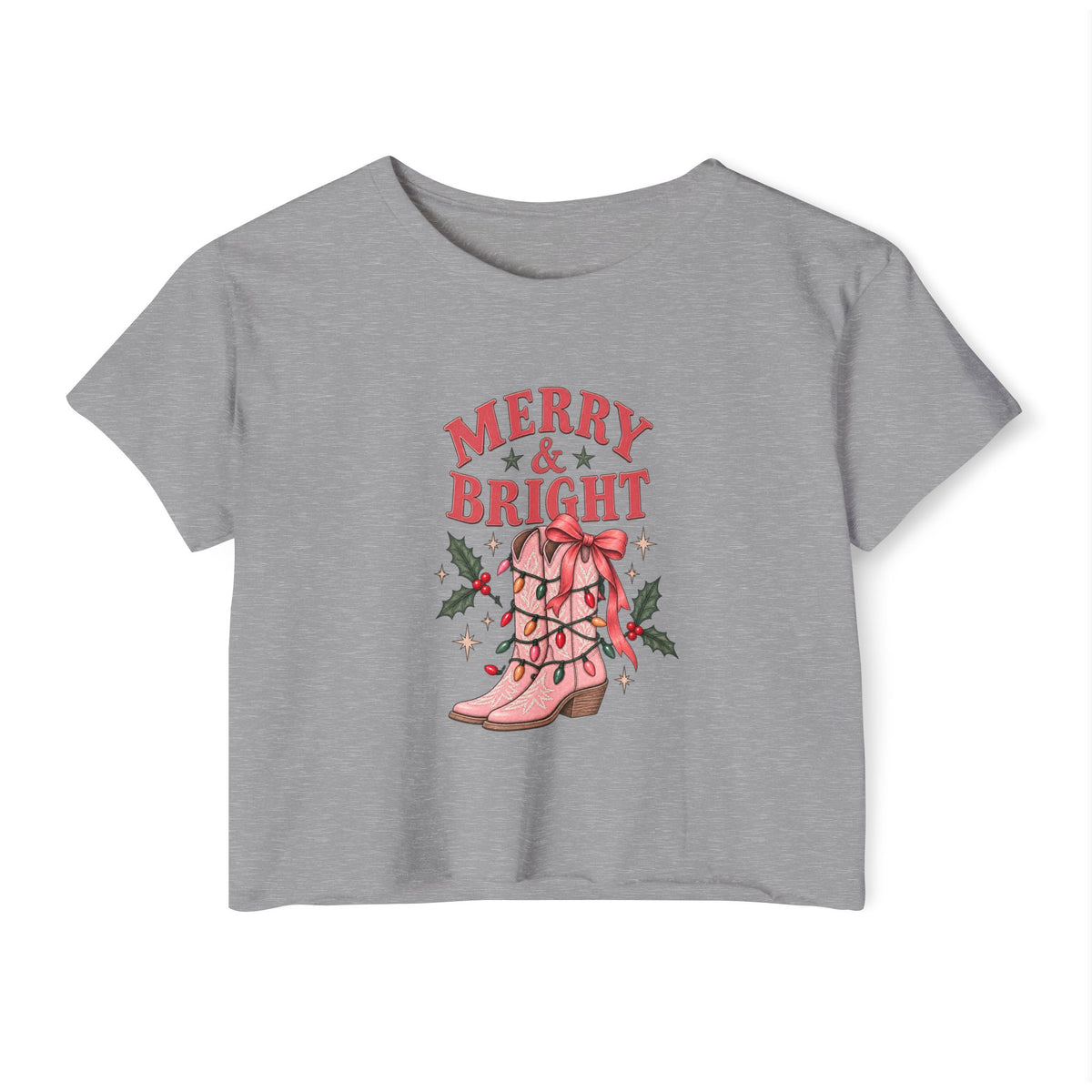 Merry and Bright Cropped Tee