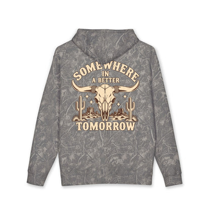 "Somewhere in a Better Tomorrow" Western Steer Skull Hoodie