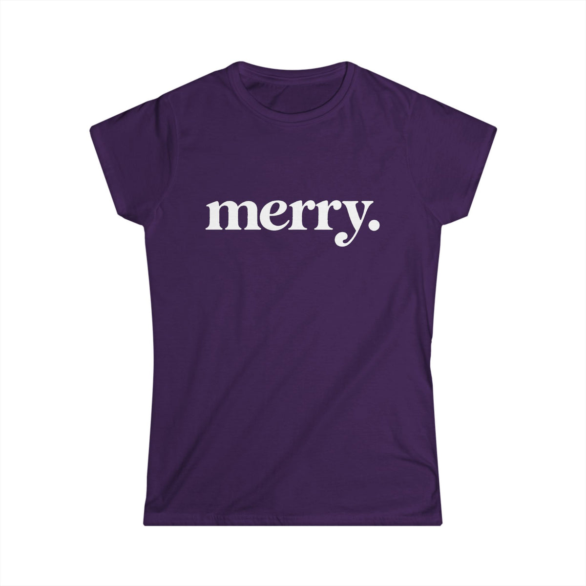 Merry Shirt Women, Minimalist Christmas T Shirt, Cute Holiday Tee, Red Xmas Shirt, Christmas Gift for Her, Simple Retro Merry Top
