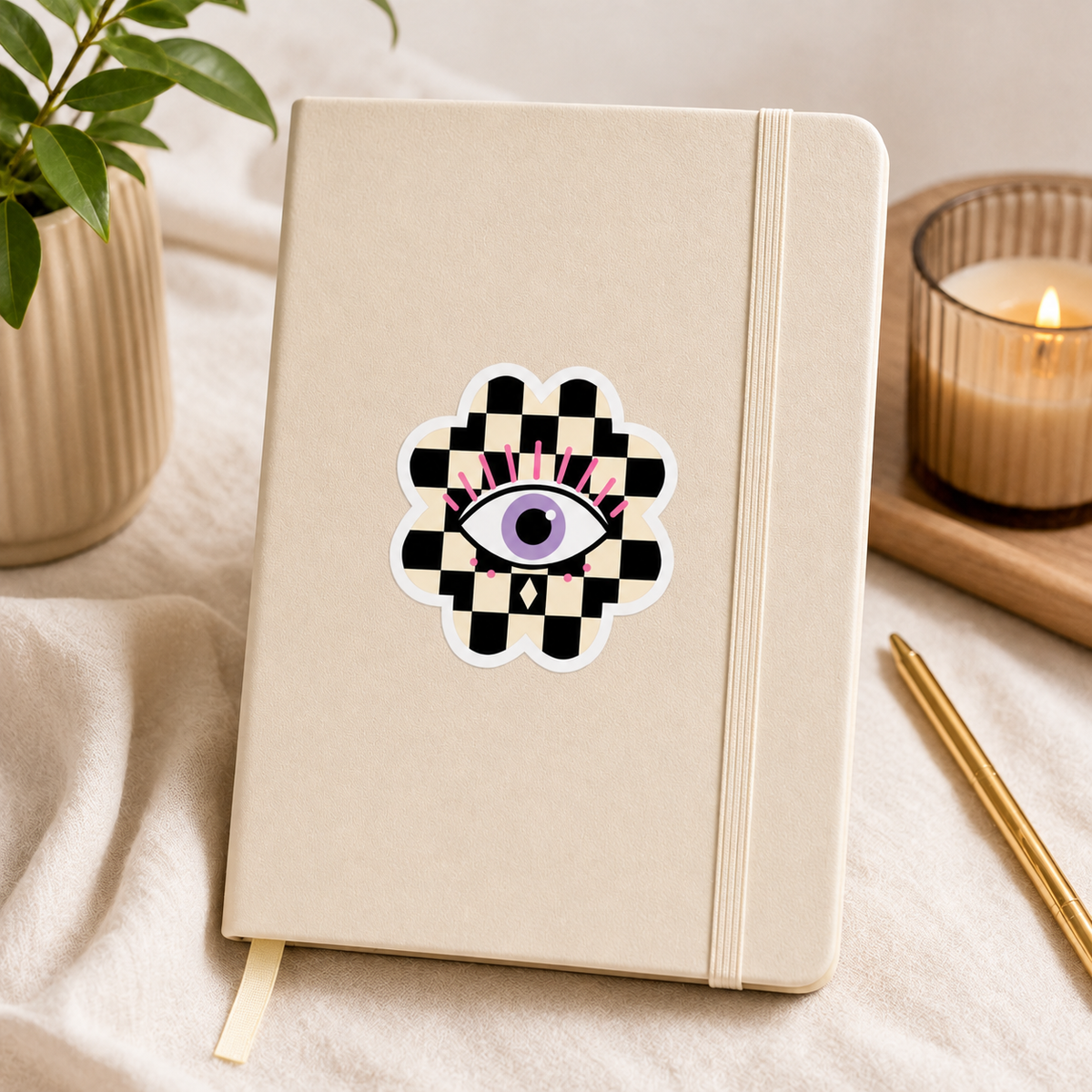 Checkered Charm Evil Eye