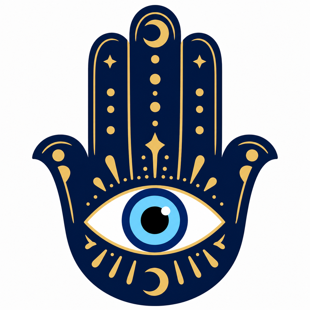 Hamsa Evil Eye Sticker