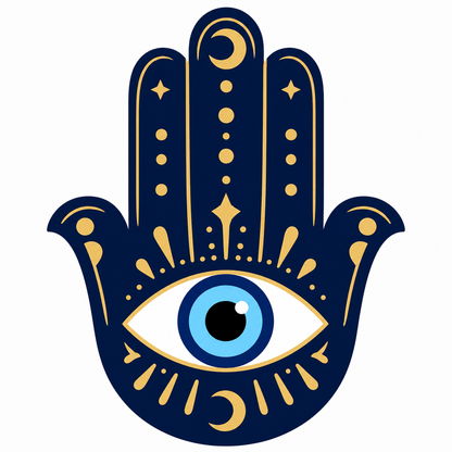 Hamsa Evil Eye Sticker