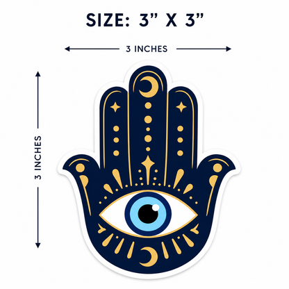 Hamsa Evil Eye Sticker