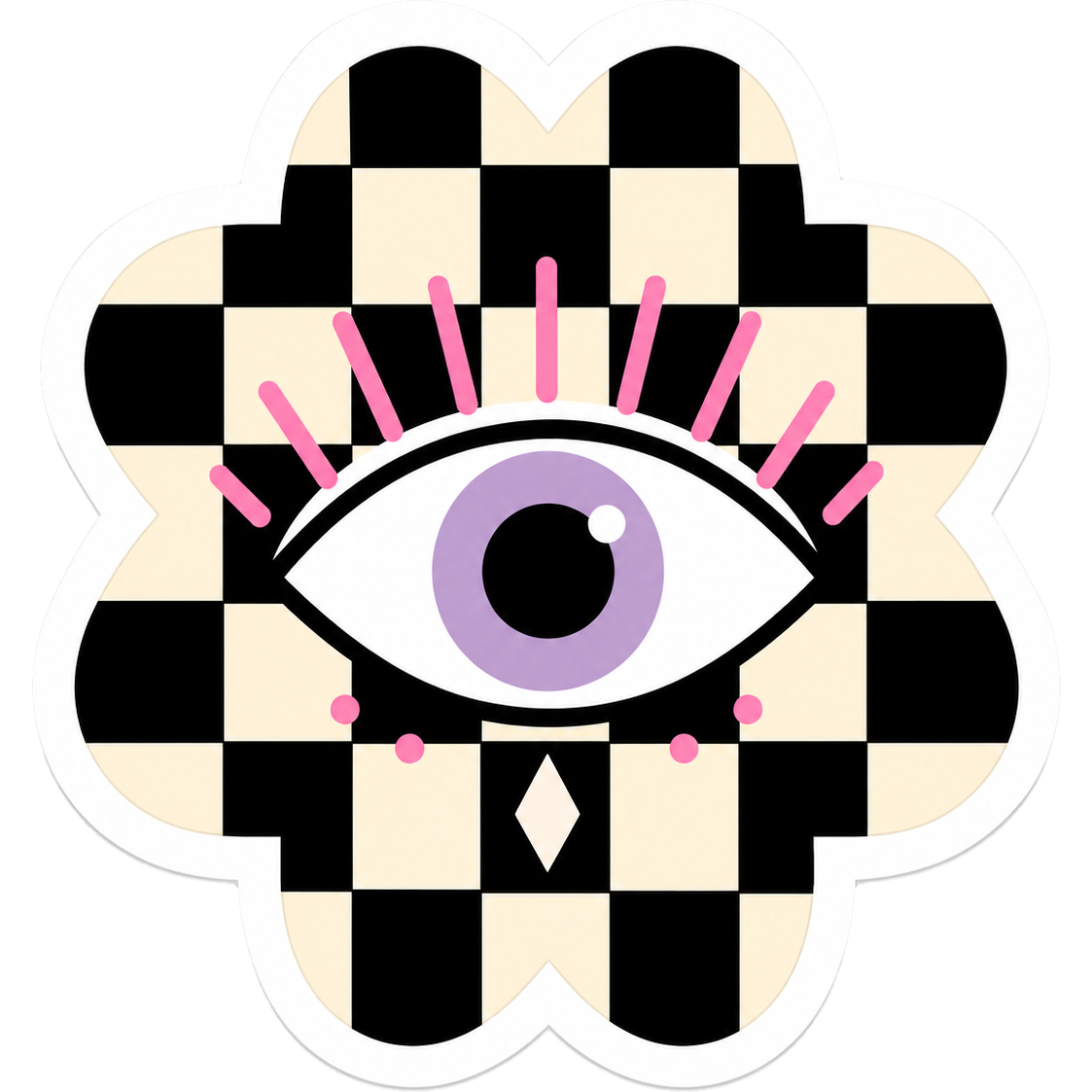 Checkered Charm Evil Eye