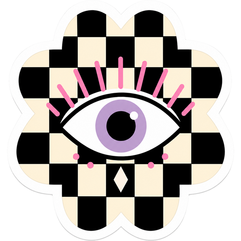 Checkered Charm Evil Eye