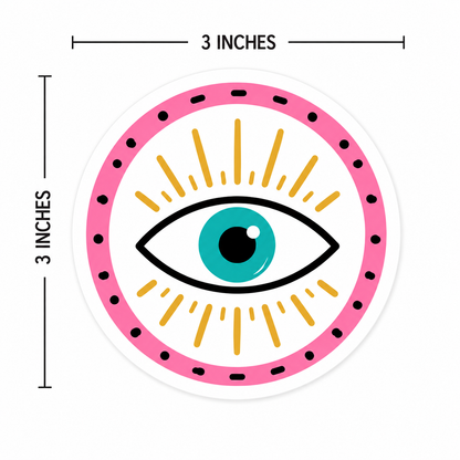 Sunburst Protection - Pink Evil Eye