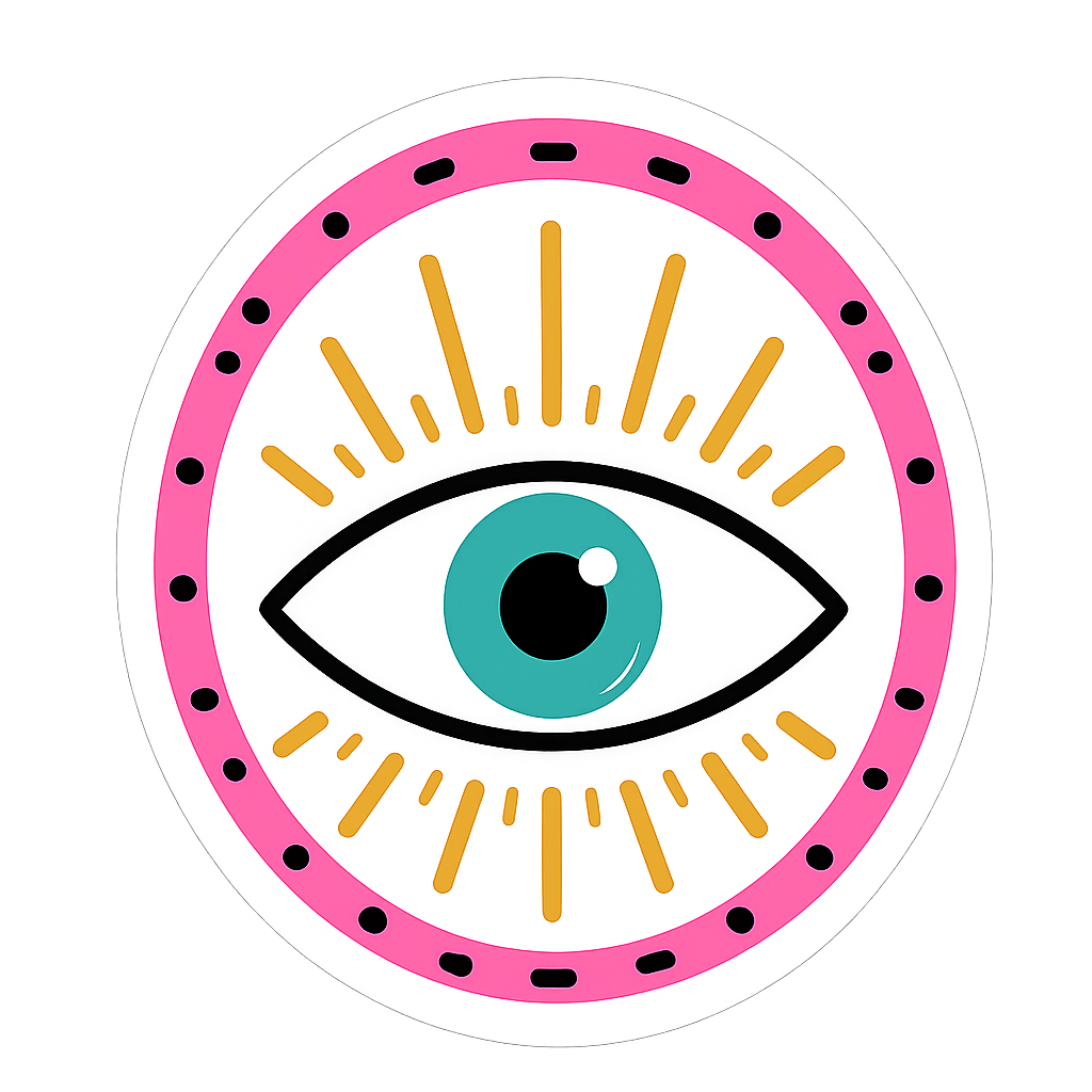 Sunburst Protection - Pink Evil Eye