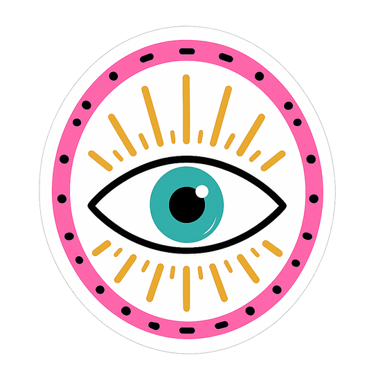 Sunburst Protection - Pink Evil Eye