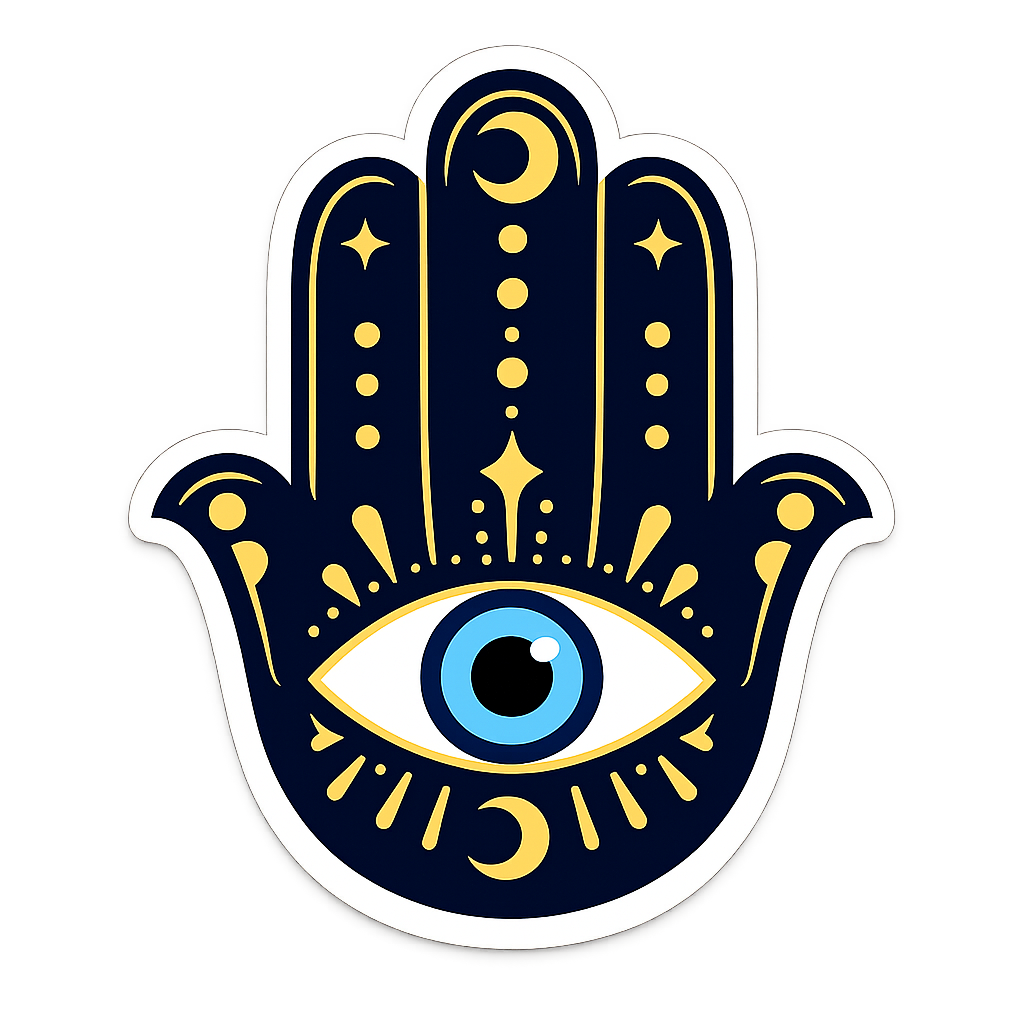 Hamsa Evil Eye Sticker
