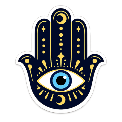 Hamsa Evil Eye Sticker