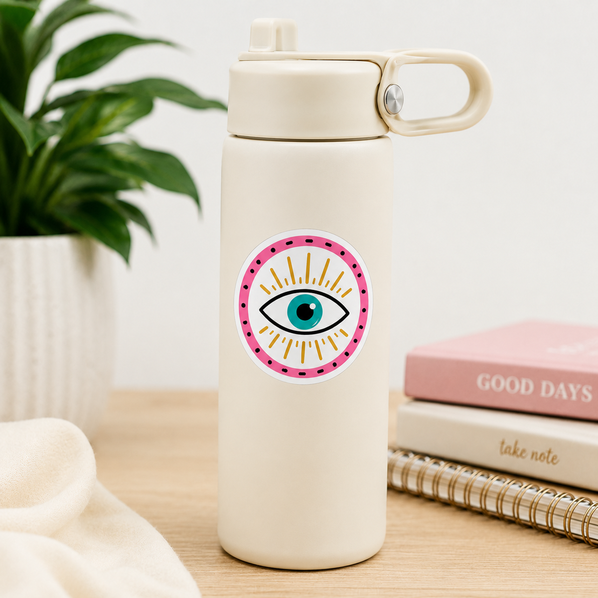 Sunburst Protection - Pink Evil Eye